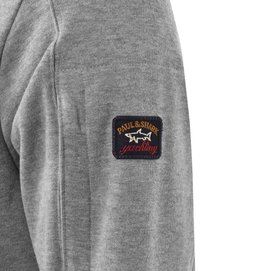 Alternative Image for ProductPaul And Shark Half Zip Sweatshirt Grey3